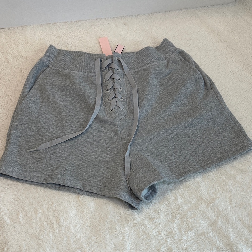 Victoria Secret Gray Lace-Up Women's Shorts